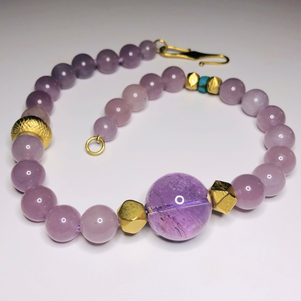 Ellen Ansel Designs - Lavender Amethyst Beaded Necklace. California